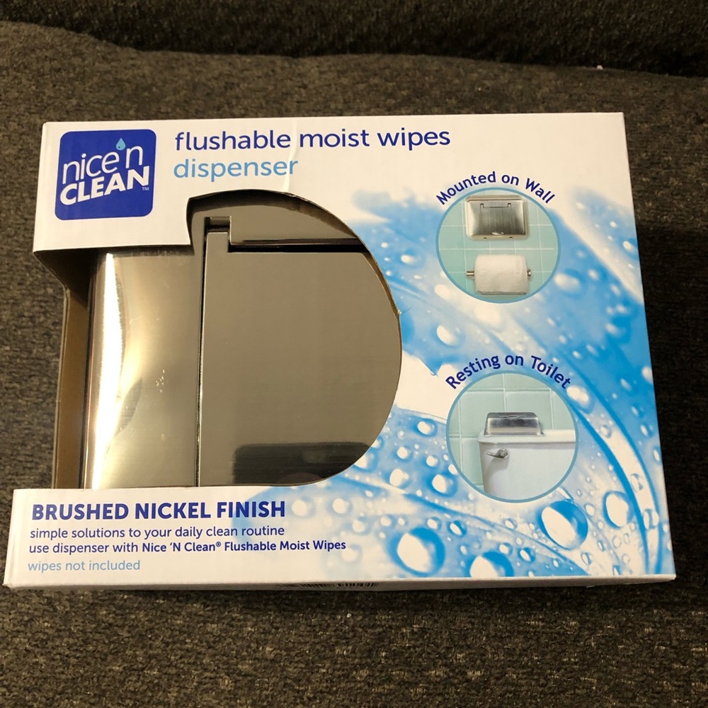 Nice-n-Clean Flushable moist wipes dispenser